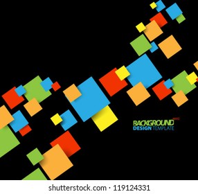 Design Template - eps10 Geometric Colorful Squares Background