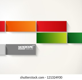 Design Template - eps10 Geometric Colorful Rectangles Background