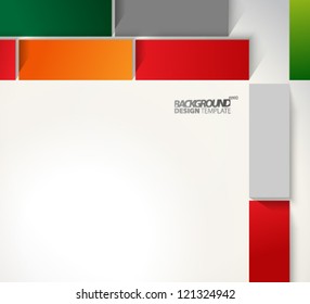 Design Template - eps10 Geometric Colorful Rectangles Background