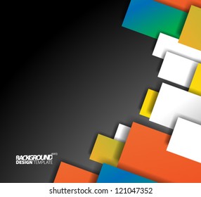 Design Template - eps10 Geometric Rectangles Background