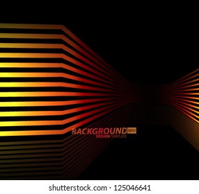 Design Template - eps10 Glowing Lines on Perspective Background