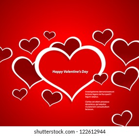Design Template - eps10 Heart for Valentine's Day Background