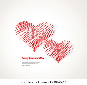 Design Template - eps10 Heart for Valentines Day Background