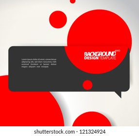Design Template - eps10 Simple Bubble Speech Background
