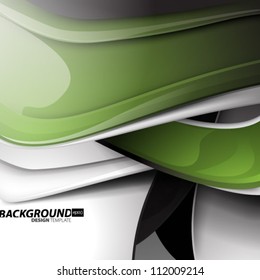 Design Template - eps10 Smooth Curve Lines Background