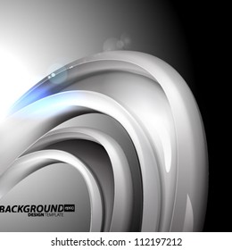Design Template - eps10 Smooth Curve Lines Background