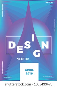 Design template for event poster, flyer, cover. modern bright vector illustration
