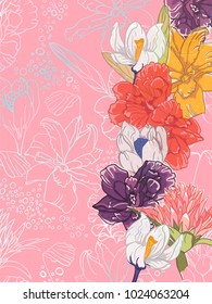 Design Template for floral CARD