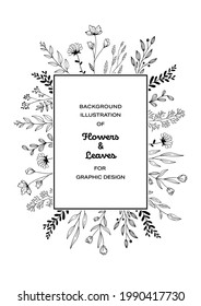 Design template of flower decorative frame