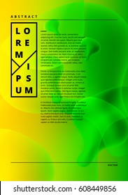 Design Template. Fluid colors. Abstract background. Bright colorful abstract shapes overlap.