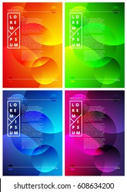 Design Template. Fluid colors. Abstract background. Bright colorful abstract shapes overlap.