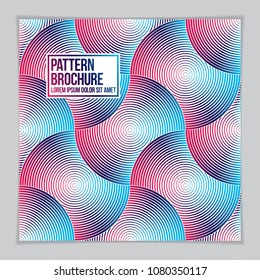 Design template for flyer, booklet, greeting card, invitation and advertising. Geometric line pattern vector abstract advertising art. Minimalistic brochure design.