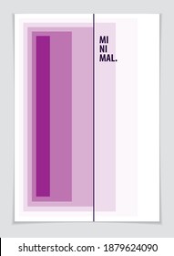 Design template for flyer, booklet, greeting card, invitation and advertising. Geometric vector abstract advertising art. Minimalistic brochure design. 