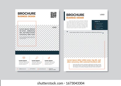 Design template for flyer, brochure, leaflet, poster. Vector design template.