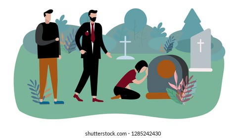 Design template.The funeral . Modern vector illustration concepts for website and mobile website development.