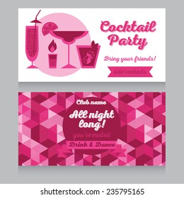 design template for glamour cocktail party, vector illustration