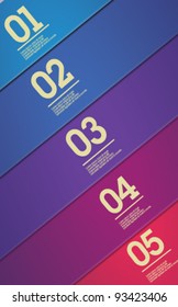 Design template / Graphic or website layout vector / Suitable for infographics - Abstract vector - Red,violet,blue