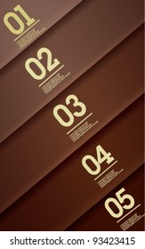Design template / Graphic or website layout vector / Suitable for infographics - Abstract vector - Brown