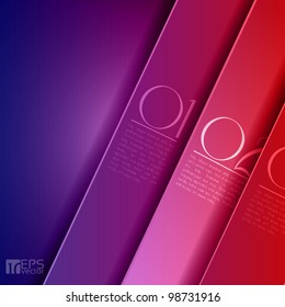 Design template - graphic or website layout vector - purple to red