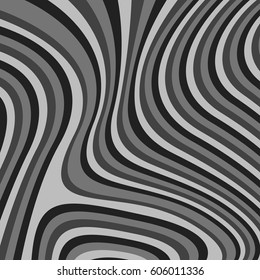 Design Template with Gray Curve Lines. Wavy Background. Abstract Striped Vector Illustration. Modern pattern.
