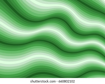 Design Template with Green Curve Lines, Stripes. Wavy Geometric Background. Abstract Striped Vector Illustration. Modern pattern for advertising banner or poster. Youth style.