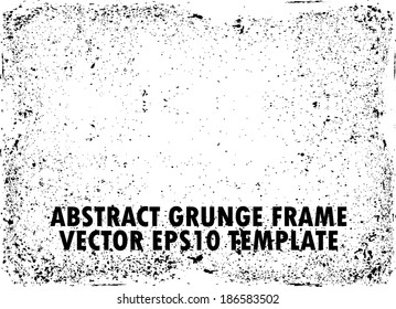 Design template. Grunge frame texture.