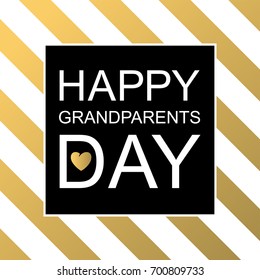 Design template of Happy Grandparents Day background or card.
Trendy flat design. Vector illustrations