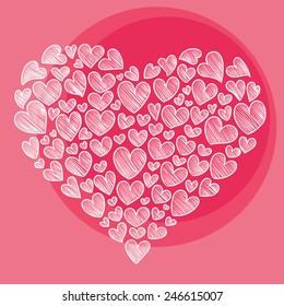 Design Template -  Heart for Valentines Day Background