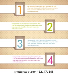 Design template horizontal retro lines, on vintage background