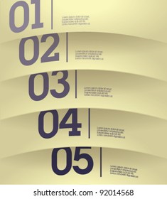 Design template - horizontal white cutout curvy lines / graphic or website layout vector