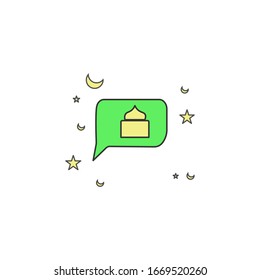 design template icon invites to the mosque