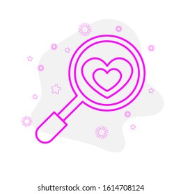 Design template icon looking for love suitable for valentine's day
