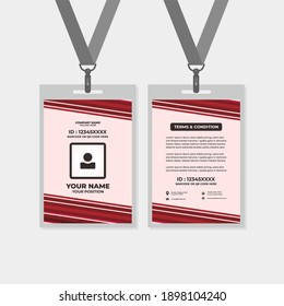 design template of id card, for name tag, committee, office, member, corporate, company, identity, staff, etc
