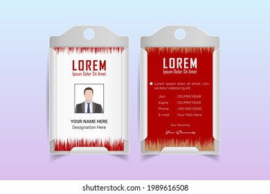 design template of id card, for name tag, committee, office, member, corporate, company, identity, staff, etc. vector illustration