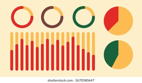 Design template illustration statistic colorful vibrant