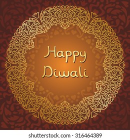 Design template of Indian Hindu festival Diwali. Vector Eps 10