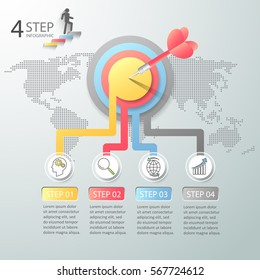 Design template infographic 4 options,  Business concept infographic can be used for workflow layout, diagram, number options,