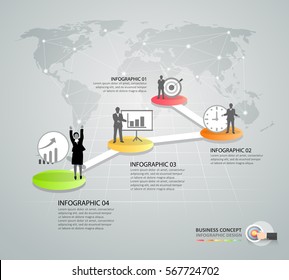 Design template infographic 4 options,  Business concept infographic can be used for workflow layout, diagram, number options,