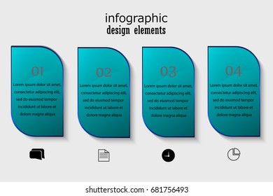 Design template infographic 4 options, Business concept infographic can be used for workflow layout, diagram, number options
