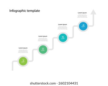 Design template infographic with 4 step or option. 