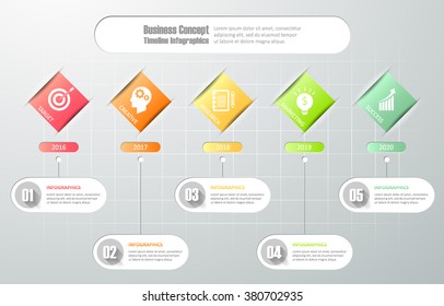 Design template infographic 5 steps. can be used for workflow layout, diagram, number options, timeline