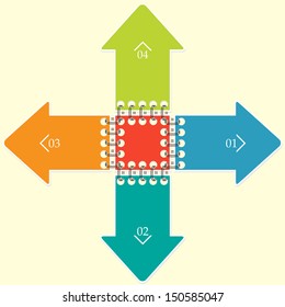 Design template for infographic, banner, presentation, web