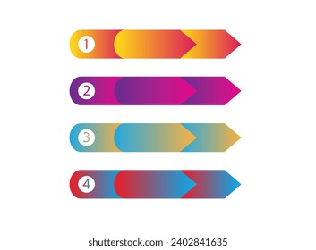 Design template infographic various colour grading with numbers