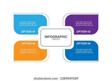 Design template infographic vector element with 4 step process 