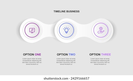 Design template infographic vector element with 3 step or option