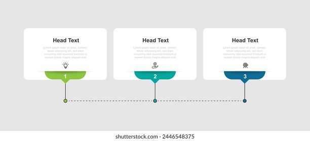 Design Vorlage Infografik Vektorgrafik Element mit 3 Stufen oder Option