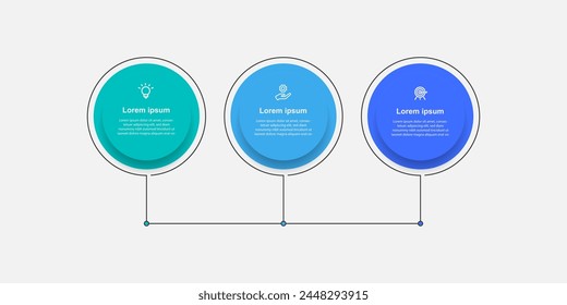 Design template infographic vector element with 3 step or option