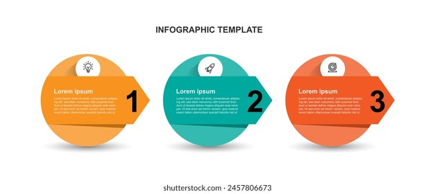  Design template infographic vector element with 3 step or option 