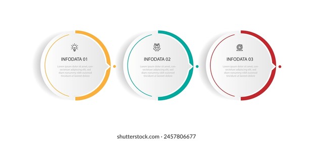  Design template infographic vector element with 3 step or option 