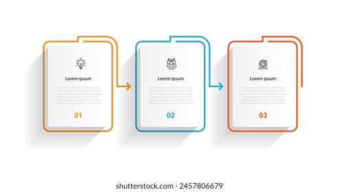  Design template infographic vector element with 3 step or option 